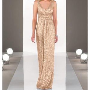 Sorella Vita Sequin Bridesmaid Dress, Gold